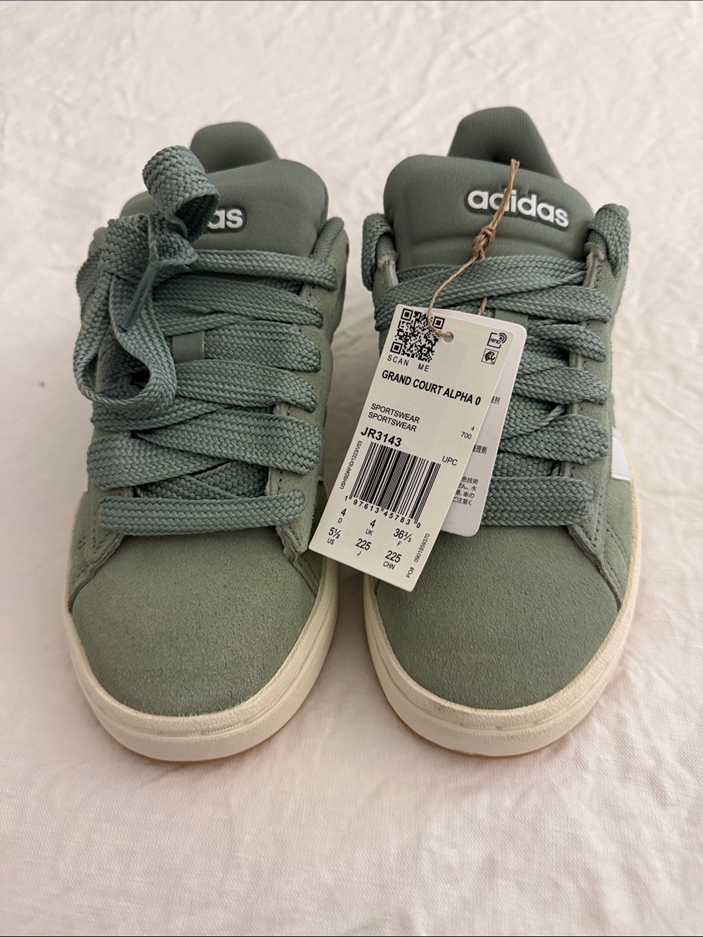 adidas Kids Grand Court Alpha Sneakers in Sage